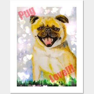 Pug Love Posters and Art